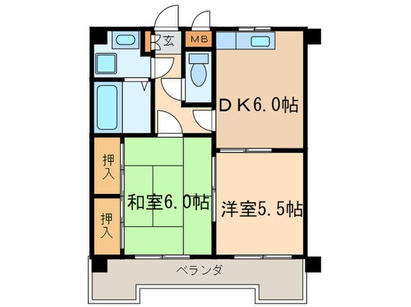 サンデンハイツ金山の物件間取画像